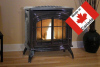 Pellet Stove A1108 Traditional Cast Iron Black Painted
